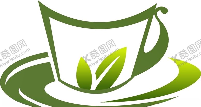 编号：15018609231041008757【酷图网】源文件下载-绿色茶杯LOGO