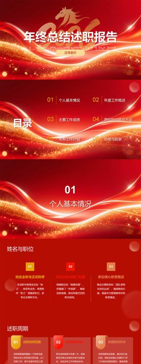 年终总结述职报告PPT