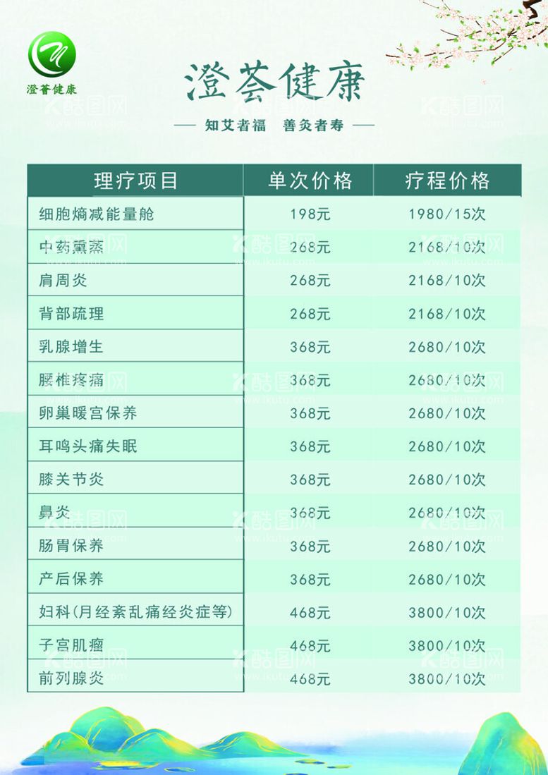 编号：54209612161144347623【酷图网】源文件下载-艾灸价目表