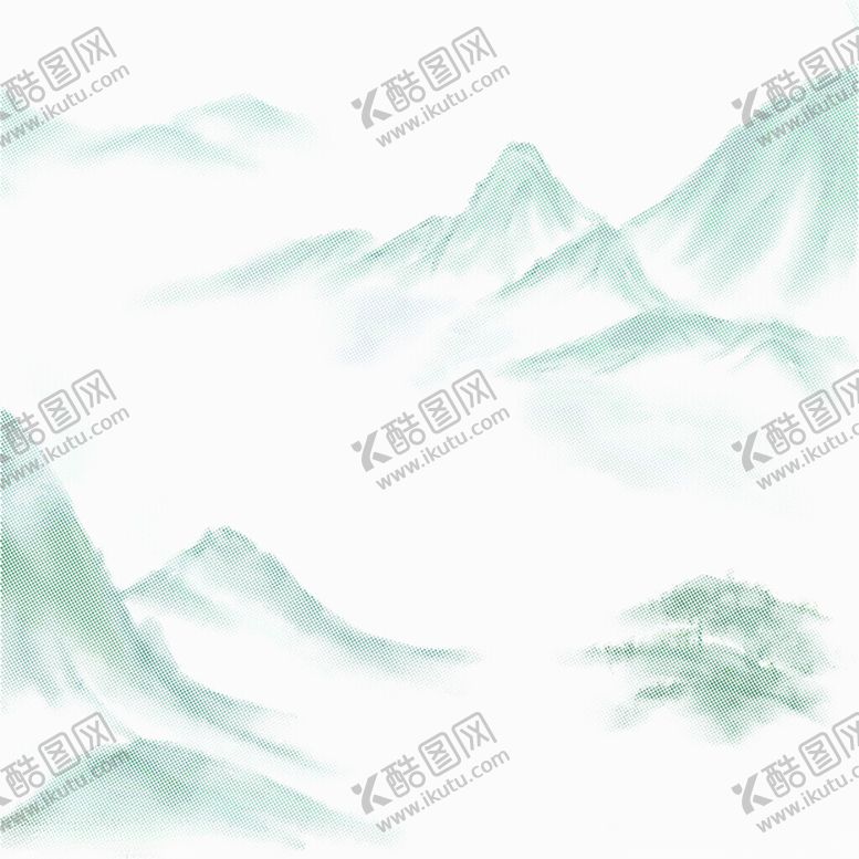 编号：25591301301112512566【酷图网】源文件下载-波点山水画