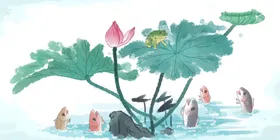 中式荷花