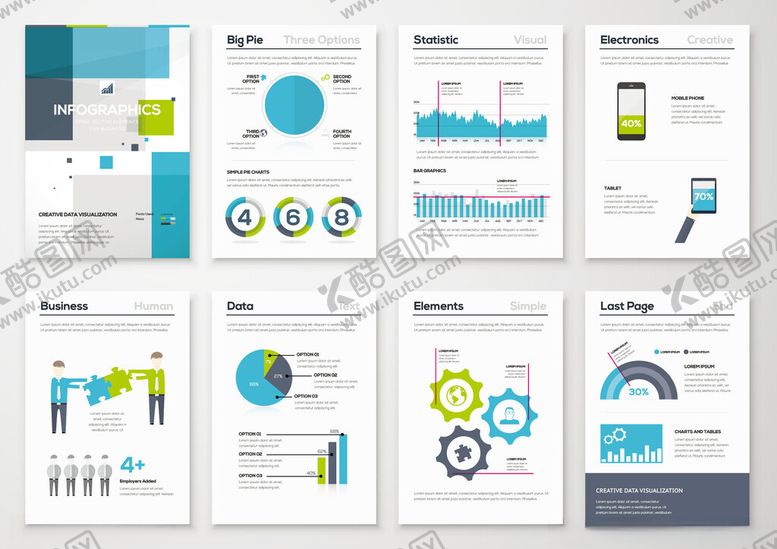 编号：99197204040047359744【酷图网】源文件下载-商务图表模板集合