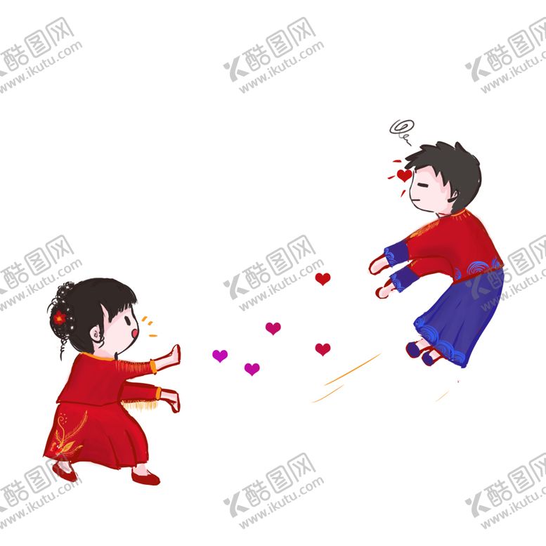 编号：43162505061701337974【酷图网】源文件下载-卡通新郎新娘PNG免扣素材