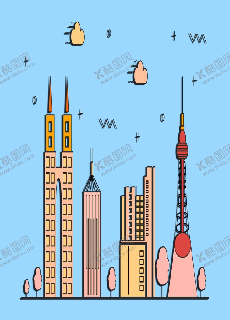 编号：36654701290132579019【酷图网】源文件下载-城市剪影