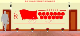 党建文化墙长廊模板