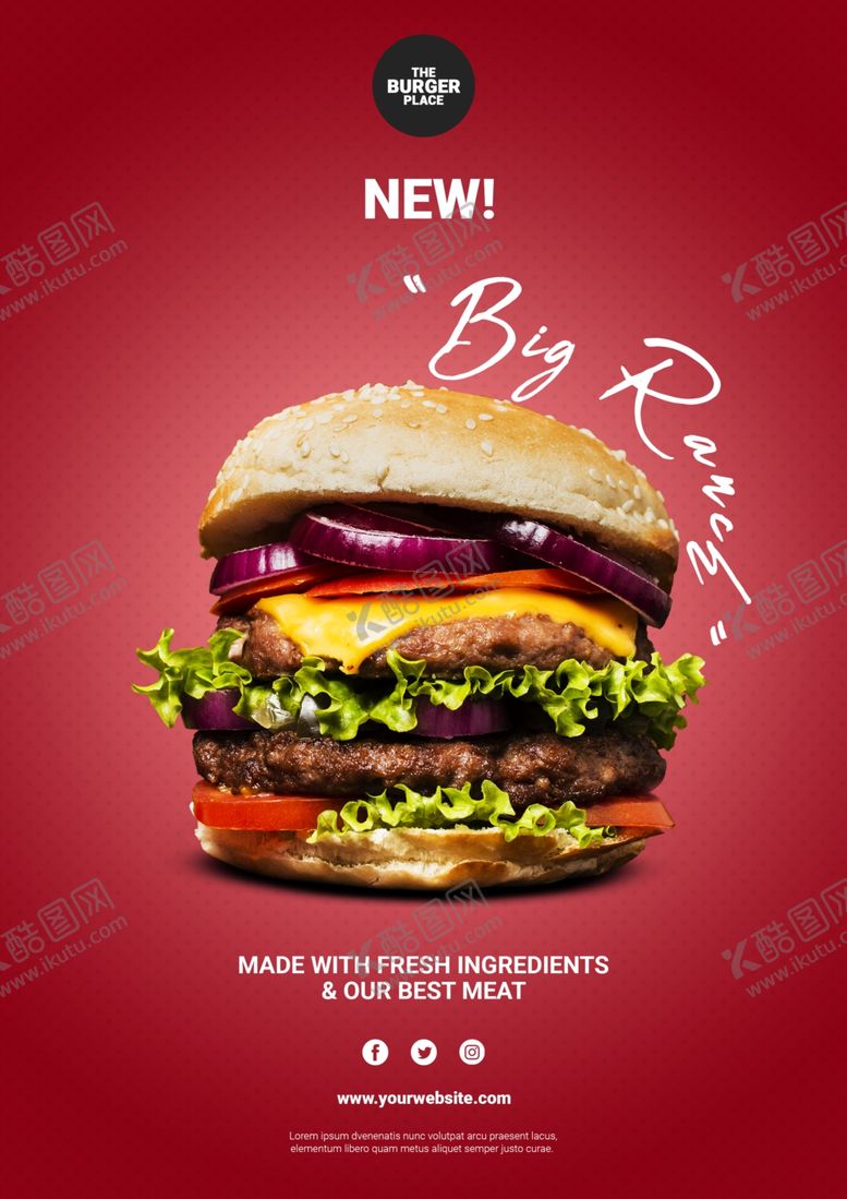 编号：53310210040057395472【酷图网】源文件下载-汉堡海报