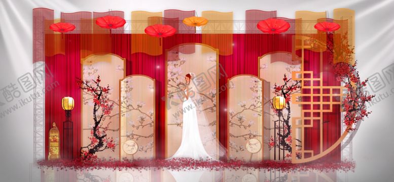 编号：66512004290034457317【酷图网】源文件下载-中式梅花婚礼