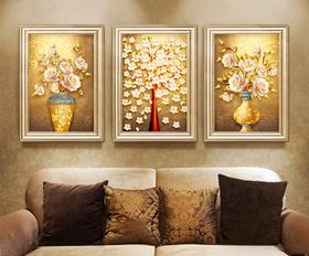 抽象手绘花瓶客厅装饰画