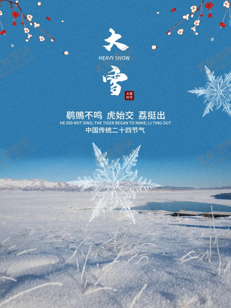 编号：48615204251903037341【酷图网】源文件下载-清新简约传统二十四节气大雪节气