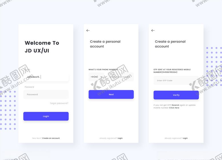 编号：89284204251816126500【酷图网】源文件下载-xd邮箱登录紫色UI很少见诶登