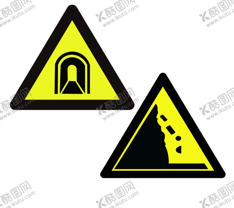 编号：37568502071420109184【酷图网】源文件下载-隧道指示小心落石
