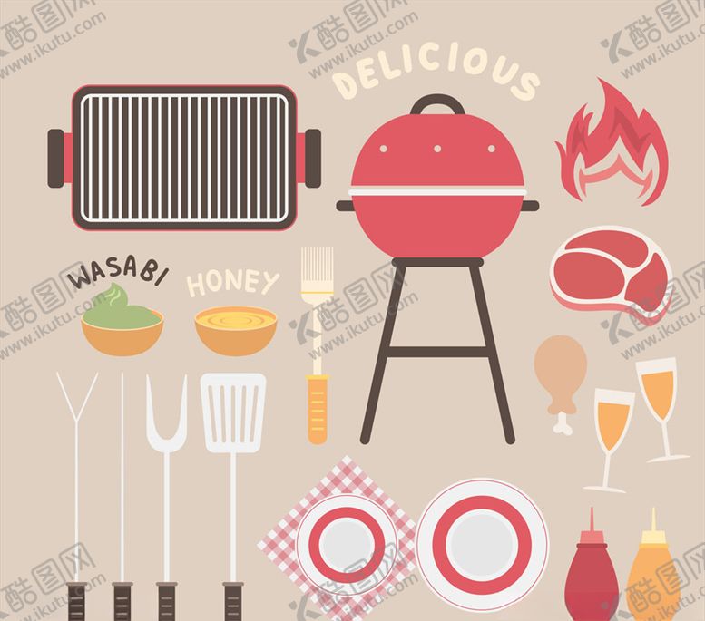 编号：75440511011717052969【酷图网】源文件下载-烧烤工具