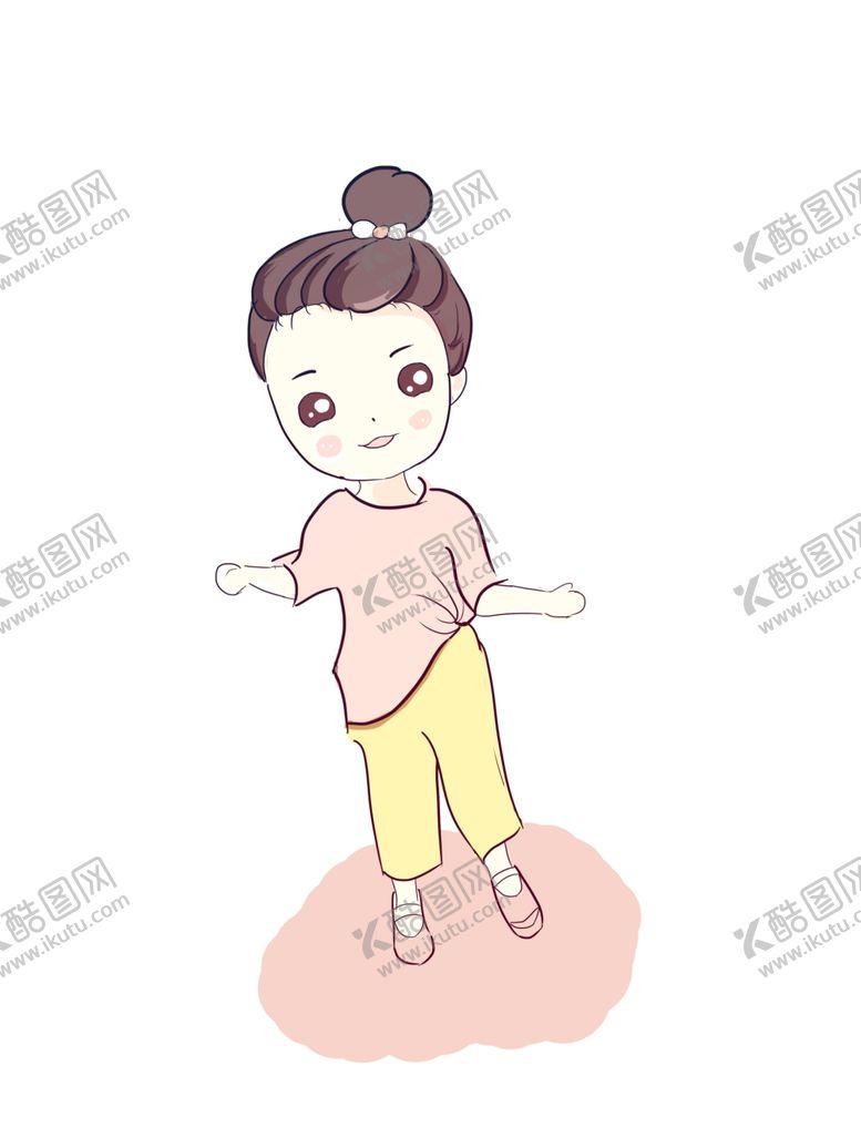 编号：12336211010729569770【酷图网】源文件下载-原创手绘可爱小女孩