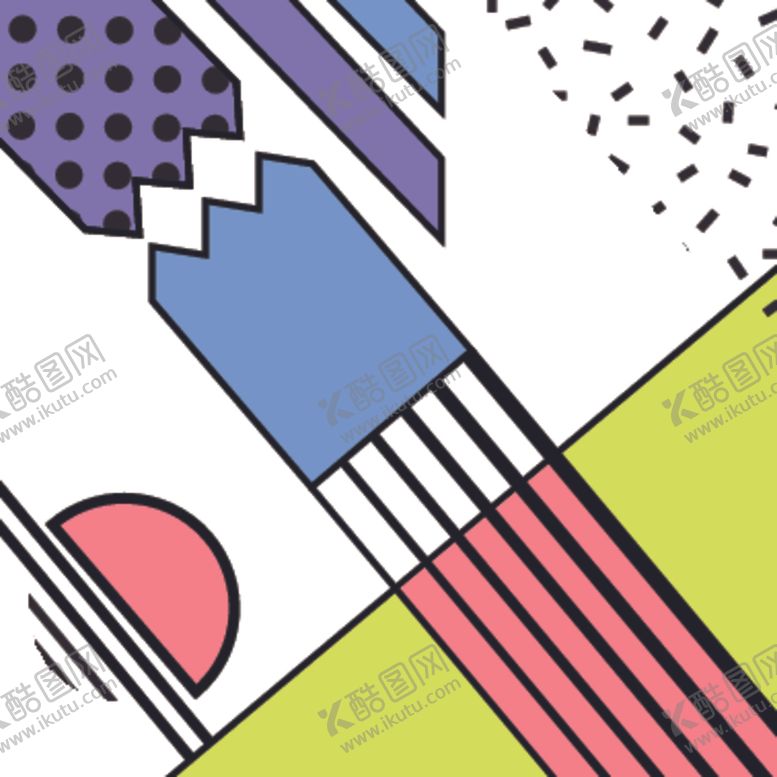 编号：54165110200433185828【酷图网】源文件下载-复古创意拼接图案