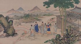 红楼梦场景精美工笔画