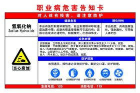 编号：71685309280818309871【酷图网】源文件下载-氢氧化钠职业危害告知卡