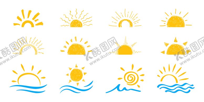 编号：83054909200302232450【酷图网】源文件下载-手绘太阳