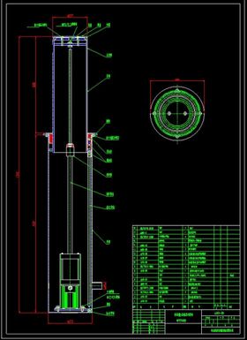 升降柱结构CAD图纸