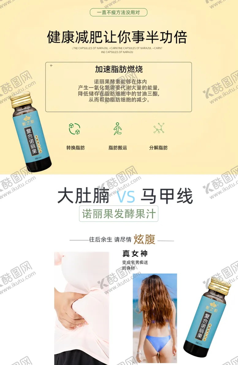 编号：95865604221450019270【酷图网】源文件下载-诺丽果酵素减肥海报