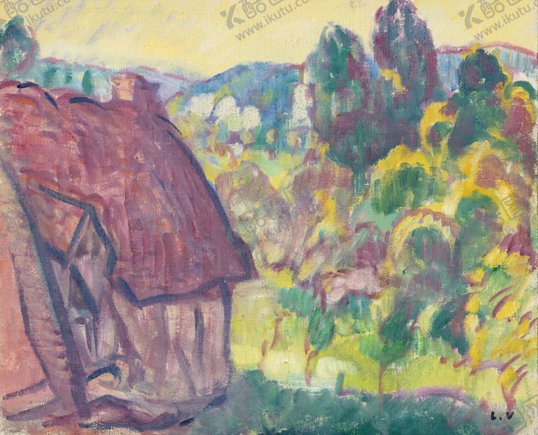 编号：90246609140420163281【酷图网】源文件下载-复古色调田园风景油画