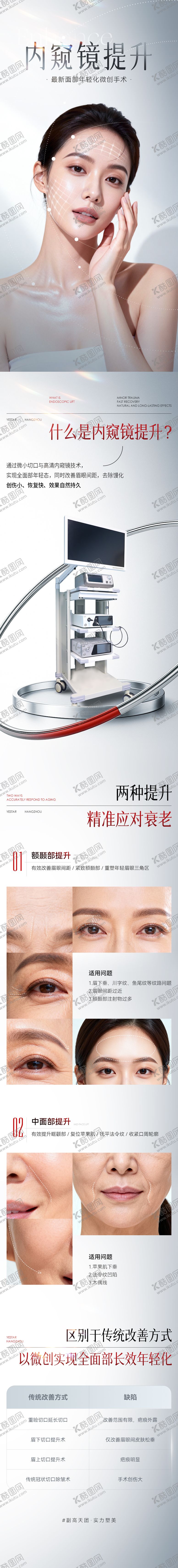 编号：54897204091235358783【酷图网】源文件下载-医美整形内窥镜提升长图海报