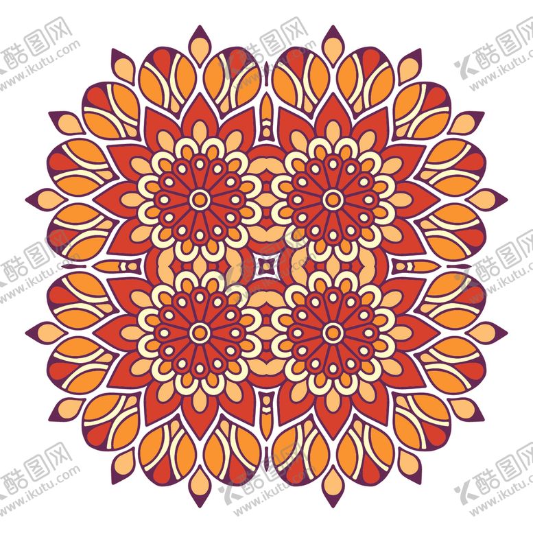 编号：11732610030538003498【酷图网】源文件下载-曼陀罗花纹