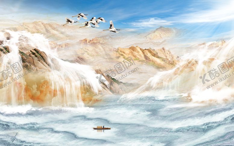 编号：39524709201650478400【酷图网】源文件下载-石纹山水背景墙