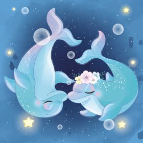 可爱萌鲸鱼
