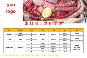 手工香肠价格表