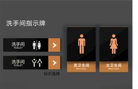 洗手间指示牌
