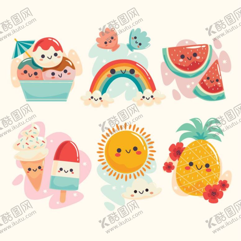 编号：51306409160321338259【酷图网】源文件下载-夏日卡通插画