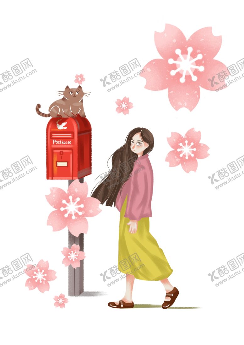 编号：83675610240121372177【酷图网】源文件下载-少女和猫