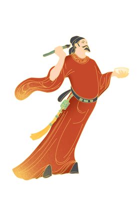 国潮风格古代人物插画