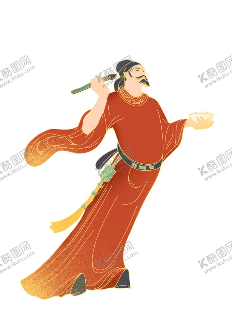 编号：43850310191037145600【酷图网】源文件下载-国潮风格古代人物插画
