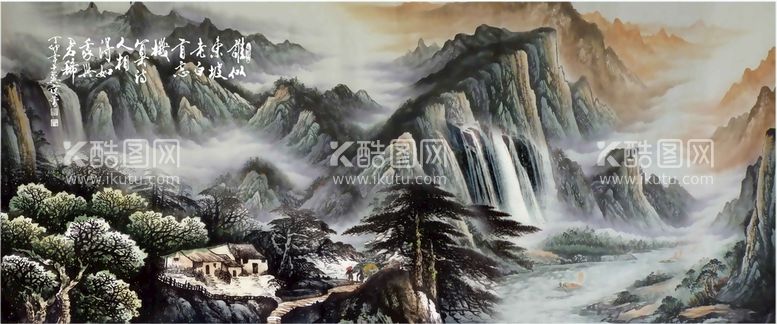 编号：93456709151313255137【酷图网】源文件下载-水墨山水背景