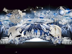 蓝色星空唯美婚礼