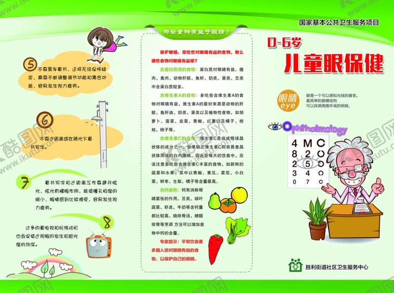 编号：11887710231428299609【酷图网】源文件下载-儿童眼保健三折页