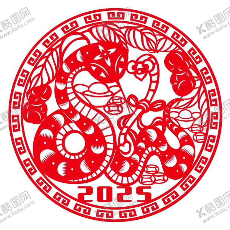 编号：37557602221133542327【酷图网】源文件下载-蛇年窗花