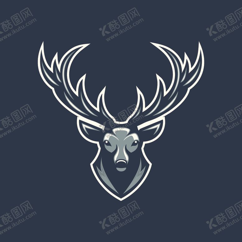 编号：14412309260018074374【酷图网】源文件下载-鹿头标志