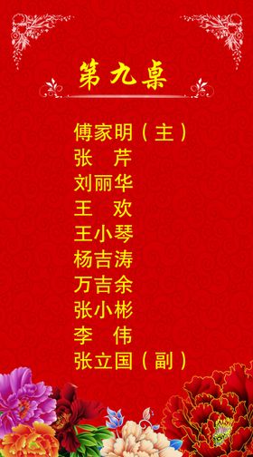 宴会桌