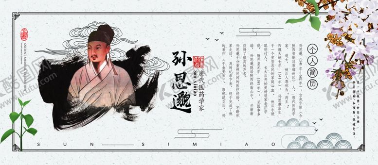 编号：32582310241053043793【酷图网】源文件下载-孙思邈简介