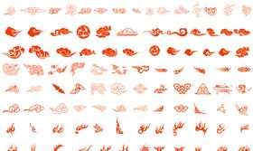 祥云图腾云纹图纹矢量