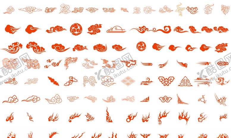 编号：86058610301241033565【酷图网】源文件下载-祥云图腾云纹图纹矢量