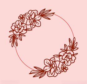 矢量线条花
