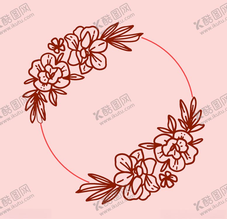 编号：18950610221814501635【酷图网】源文件下载-线条矢量手绘花
