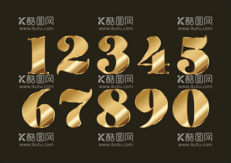 编号：70151112261045026525【酷图网】源文件下载-金色数字