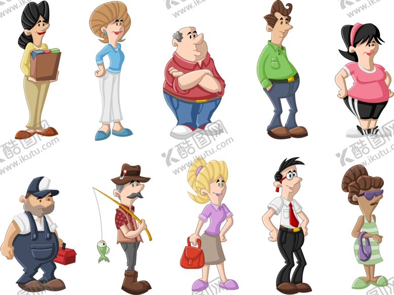 编号：63340411011229208746【酷图网】源文件下载-卡通人物元素图案