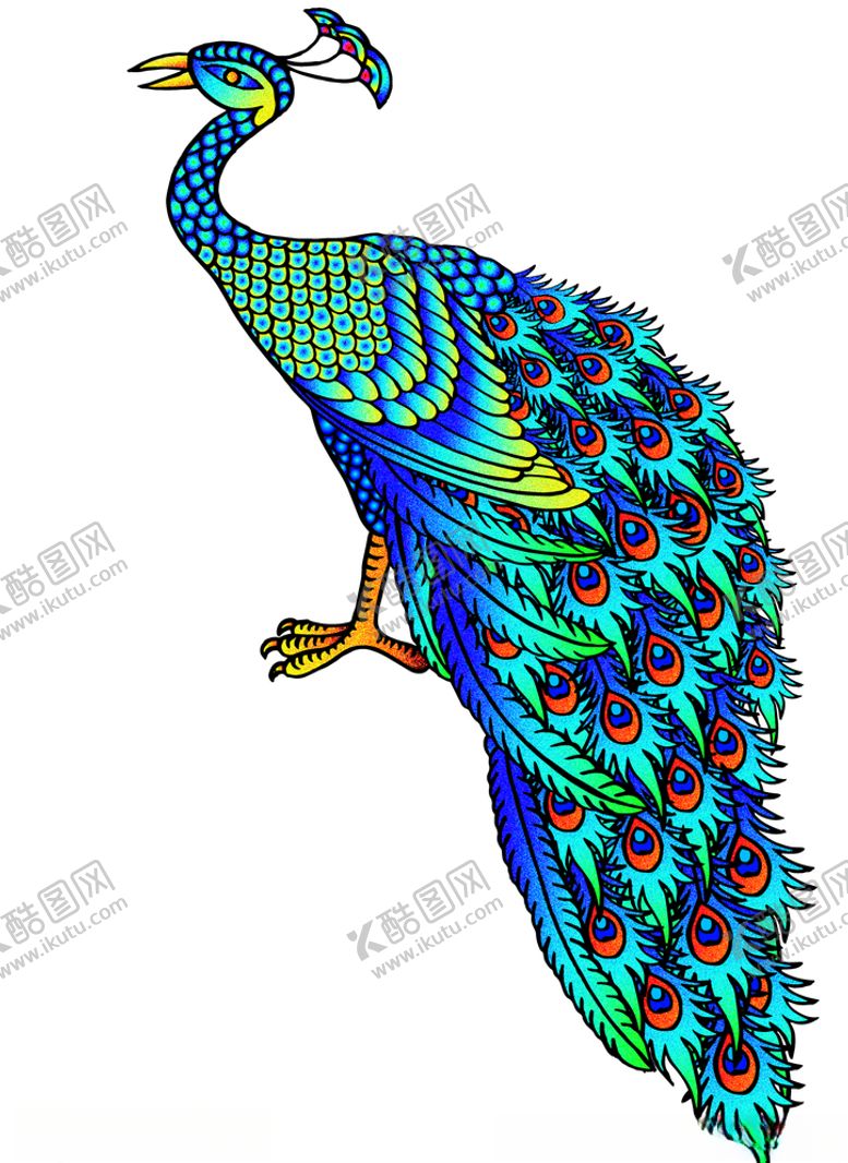编号：74718409222342177151【酷图网】源文件下载-国潮孔雀