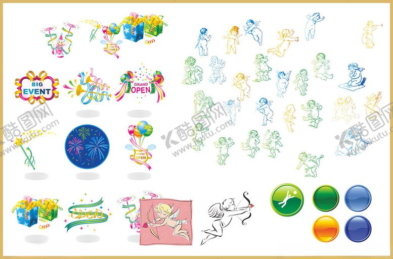 编号：38139210010005092511【酷图网】源文件下载-喜庆元素彩色气球水晶按钮