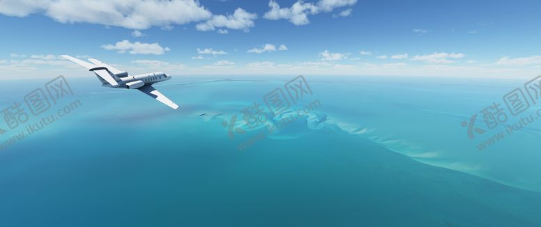 编号：97054207121948094513【酷图网】源文件下载-飞机天空大海白云风景